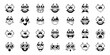 © Sabuj - Collection of cheerful cartoon faces displaying various expressions and emotions