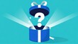 © FULLSTOCKI - Mystery gift box with question mark surprise