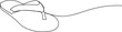 © harry - Continuous one line drawing of flip-flops icon. Summer beach sandals vector illustration. Single outline art graphic design. Minimalist footwear symbol.