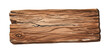 © slowbuzzstudio - Weathered brown wood plank with natural grain and a crack isolated on a white background watercolor style