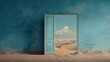 © TensorSpark - A solitary open door in a weathered wall revealing a desert landscape, symbolizing liminality life choice and transition between past and future.