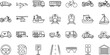 © SayedJuned - Minimalist Transportation and Vehicle Line Art Icon Vector Set