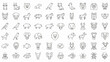 © Googl - A collection of minimalist line drawings showcases various animal heads and faces in a repeating grid pattern
