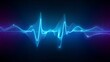 © Athir - Abstract visual representation of sound waves with pulsing blue and purple light patterns against a dark, starry background