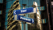 © Thomas Reimer - Signposts the direct way to Inexpensive versus Expensive