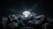 © VisionCrafter - Brilliant diamond surrounded by rough dark coal stones symbolizing value and potential hidden within unrefined and unexpected materials