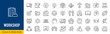 © iiierlok_xolms - Workshop web icons in line style. Teamwork, training, business, partnership, goals, coaching, collection. Editable stroke. Vector illustration.
