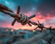 © Shoaib - Broken barbed wire against a dramatic sky, symbolizing freedom for World Refugee Day