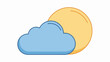 © Matt - Playful cartoon-style illustration of a soft blue cloud and a warm yellow-orange sun