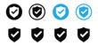 © Welcome - Security shield icon set with check mark symbols for protection and safety verification,Security shield sign vector illustration, Lock security icon, Set of security shield icons,