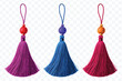 © MDShafaat - abstract vibrant tassel with a smooth wooden in different color style isolated on transparent background