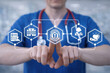© NongEngEng - AI generated integrated healthcare service platform medical professional managing connected hospital systems patient records quality assurance emergency care and coordinated digital health services