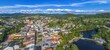 © ARochau - Grafenau, die älteste Stadt im Bayerischen Wald aus der Vogelperspektive