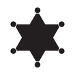 © MSTTARZINA - A simple black star shape with six points and surrounding circular elements