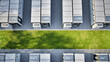 © phonlamaiphoto - Group of energy storage systems or battery container units top view