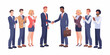 © Dayal - Diverse business team celebrating a successful deal with a handshake