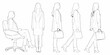 © PabanBiswas - Fashion illustration of women in various poses and formal attire