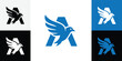 © RUHUL - Abstract bird letter A logo icon design template, flying eagle wing monogram symbol for branding and corporate identity