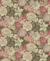  Seamless Colorful tie dye shibori print. Seamless hand drawn batik pattern.Rug textured background. Modern batik wallpaper tile. Watercolor pattern for fabric, clothes, wallpaper. Ethnic design.