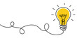 © Vasyl Yurlov - Light Bulb continuous one line drawing. Single line vector illustration with editable stroke. Idea concept