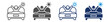 © slamet - wake up icon set multiple concept