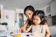 © ADDICTIVE STOCK - Mother and daughter bonding over creative learning at home
