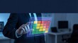 © MDKAWSAR - Businessman Interacting with Digital Risk Management Matrix Display