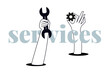 © PureSolution - Creative banner of services. Vector illustrations for web banner, social media banner, business presentation, marketing material.