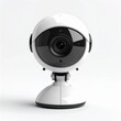 © Carmi - Modern White Webcam With Black Lens and Adjustable Stand on a Clean White Background