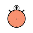 © sidiqyunanda12 - 60 Seconds or Minutes. Minimalist Orange Stopwatch Illustration Icon, Time Management and Deadline Concept, Time Accuracy Vector Stock