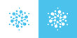 ©  Jagat_Aji - Dual meaning logo combining molecular shapes and connected dots, symbolizing scientific innovation, connectivity, research, and integrated technological systems.