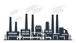 © Tumini - Industrial factory with multiple smoking chimneys in a row, representing industry and pollution