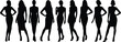 © Creative Asif - Women silhouettes fashion poses collection, elegant female figures standing isolated white background vector illustration beauty style design concept