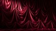 © StockShift - Luxurious red velvet curtain backdrop, draped elegantly with soft folds and shadows, creating a romantic and sensual ambiance for Valentine's Day or theatrical productions, a sumptuous texture.