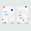 © creative - Modern line folding ribbon theme book cover template in gradient color. A4 size book cover template for annual report, magazine, booklet, proposal, portfolio, brochure, poster