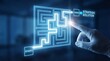 © Umer - A hand navigating a digital maze towards a strategic solution