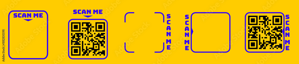 Scan this qr code card and scan the trendy qr border, creative code ...