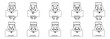 © ElementHub - Architectural Vector Plan View: Top View Students Taking Exams in Classroom Outline for Educational Floor Plans