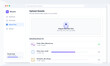 © Антон Сальников - A person is using a web platform to upload design files to their portfolio. They can drag and drop files into the upload area. Storage usage is displayed on the screen.
