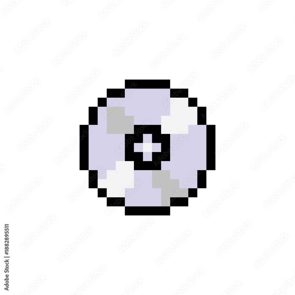 Pixel art illustration CD Disk. Pixelated Disk. CD DVD icon Pixelated ...