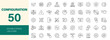 © Dear Lala - Configuration icon set. Editable line icons. Vector illustration.