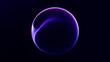 © Vooper - Abstract blue and purple glowing energy sphere with smooth gradient plasma flow, futuristic digital light orb on dark background, minimal cosmic style.