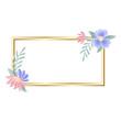 © Vexels - Floral watercolor rectangular frame