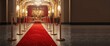 © The 2R Artificiality - Long red carpet flanked by rope barriers at VIP entry
