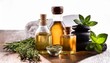 © Judith - Spa Composition With Fresh Herbs And Different Types Of Oils