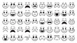 © Ali - Collection of various emotive face icons displaying different expressions and emotions in a grid layout on a simple background