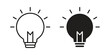 © ramsey - Lightbulb icon suitable. Simple outline and solid style icon EPS10