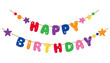 © Tabitha - simple colorful vector of happy birthday garland in bubble and sparkle letters