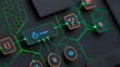 © Arnab Dey - AI workflow automation artificial intelligence software interface nodes triggers data tool dashboard coding icon flow process technology 3d rendering.