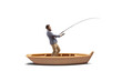 © Ljupco Smokovski - Man pulling a fishing rod from a boat